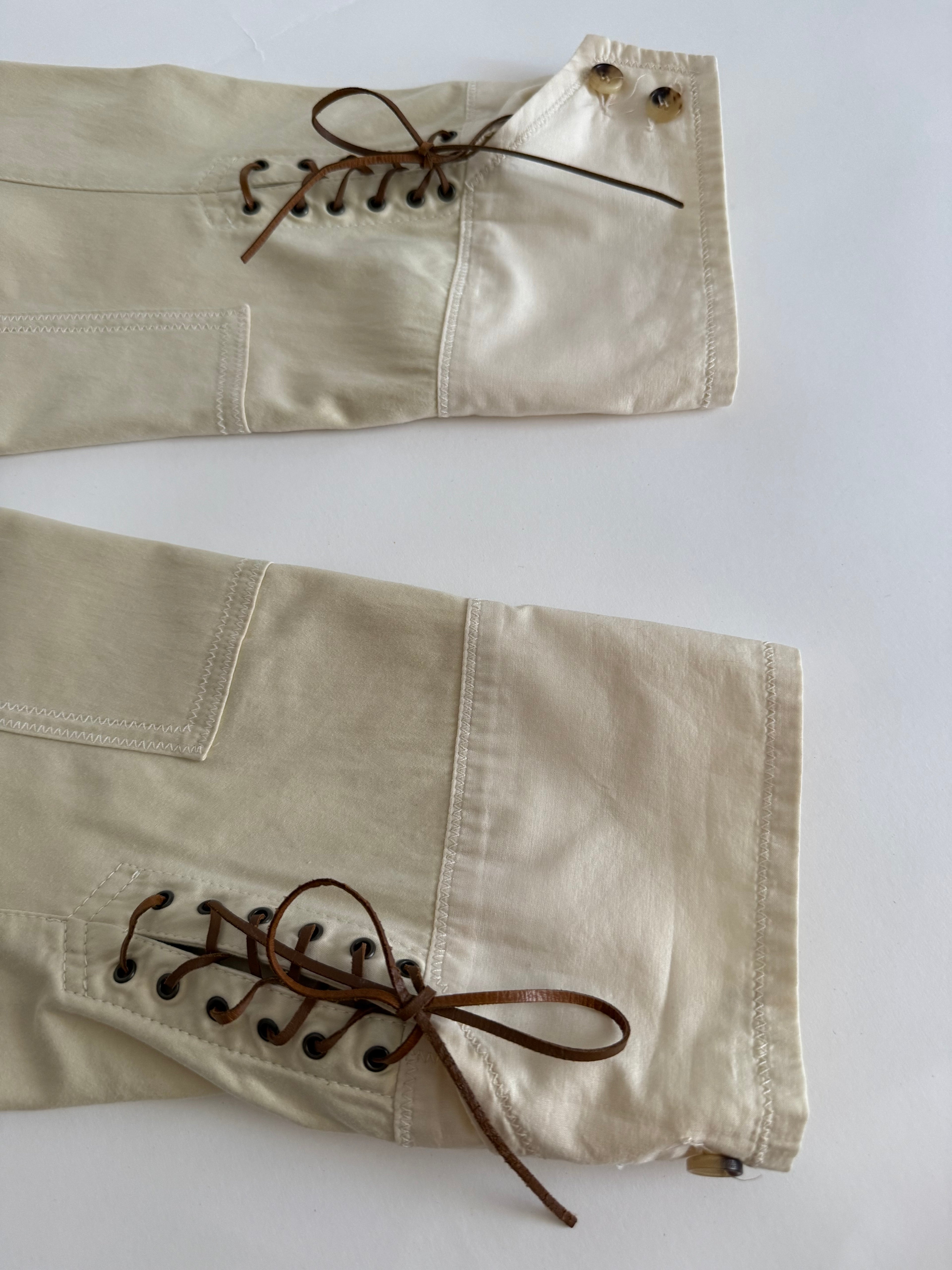 Roberto Cavalli SS 2004 Runway capri beige pants