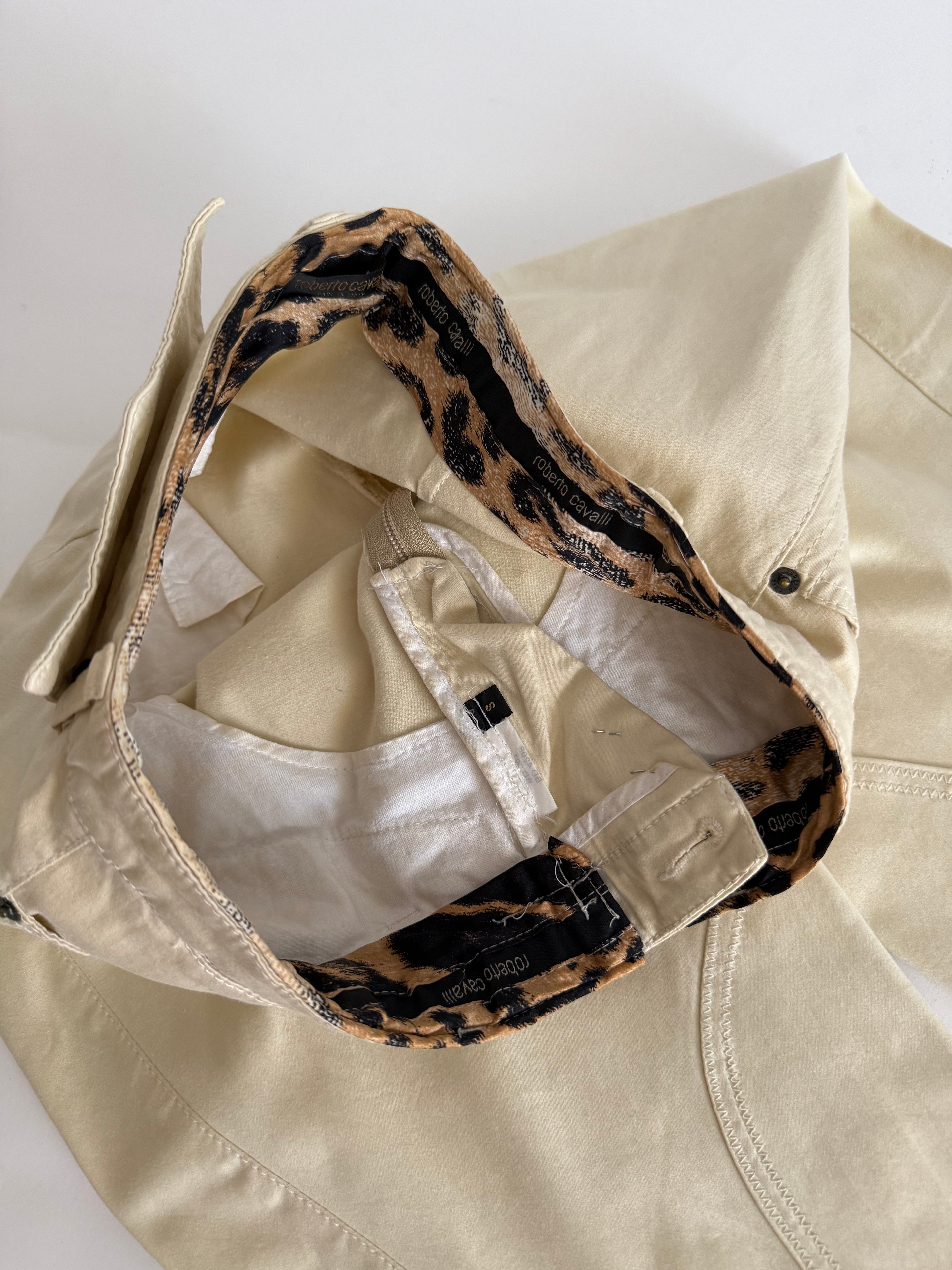 Roberto Cavalli SS 2004 Runway capri beige pants