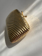 Gold clutch metal Vogini Venice