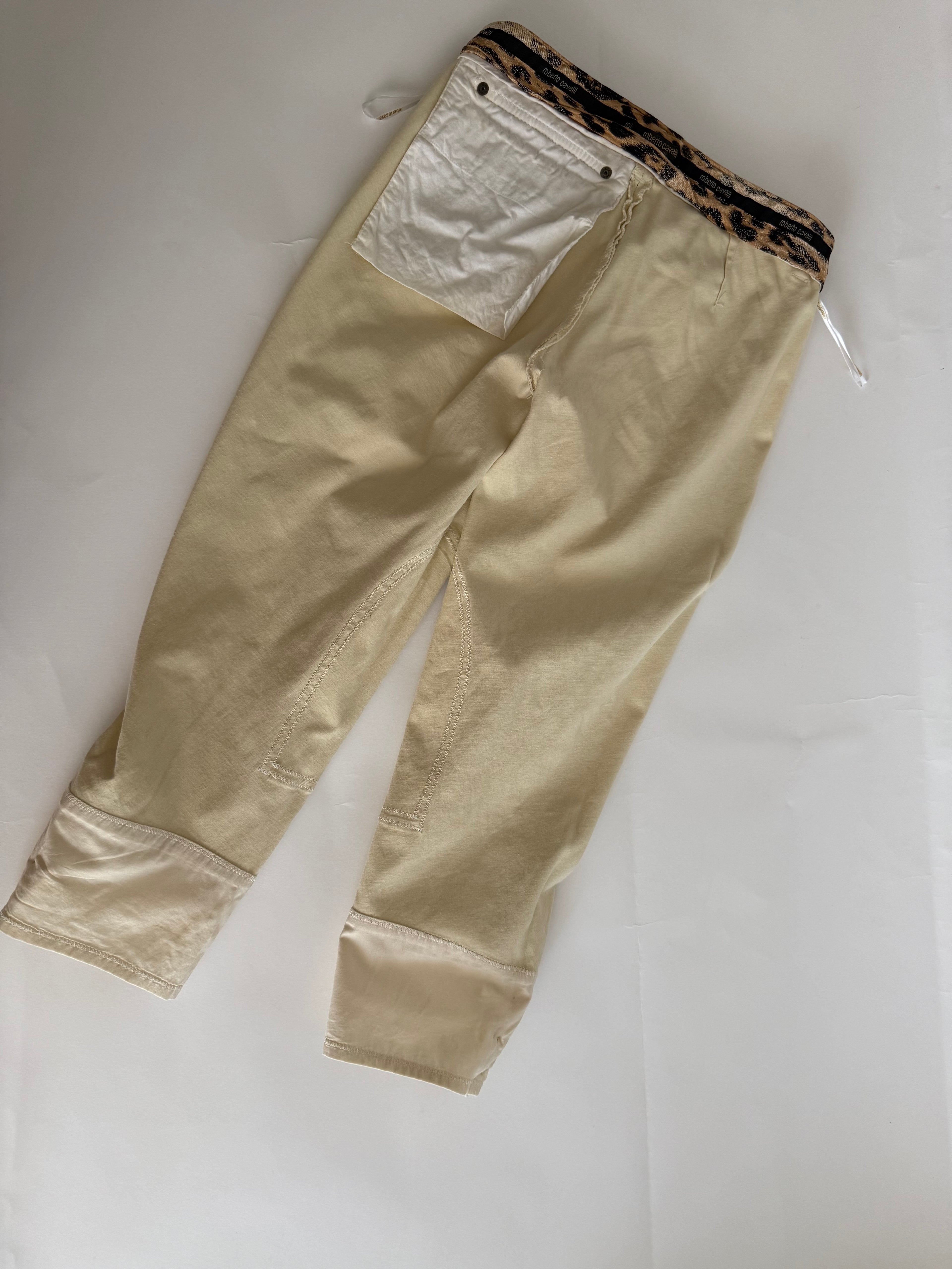 Roberto Cavalli SS 2004 Runway capri beige pants