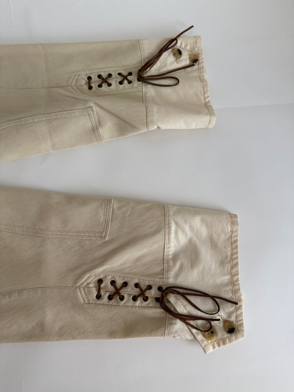 Roberto Cavalli SS 2004 Runway capri beige pants