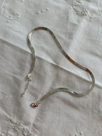 Vintage 90s necklace herringbone 925 silver