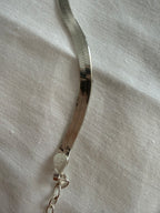 Vintage 90s necklace herringbone 925 silver