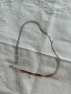Vintage 90s necklace herringbone 925 silver