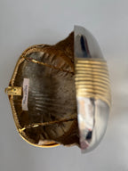 80s gold silver clutch