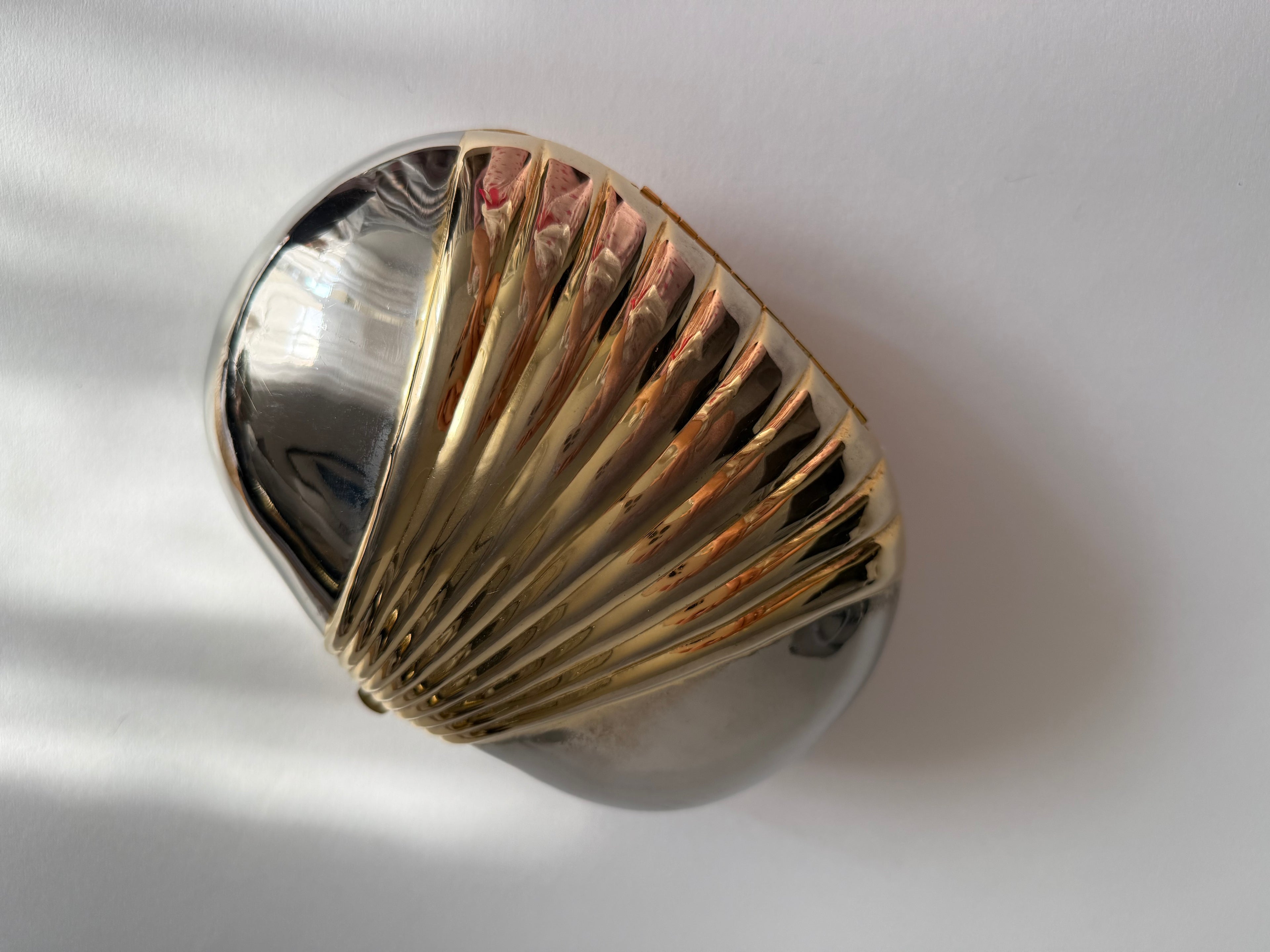 80s gold silver clutch