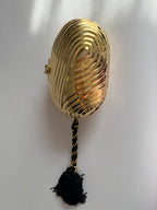 Gold purse metal oval
