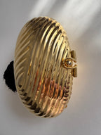 Gold purse metal oval