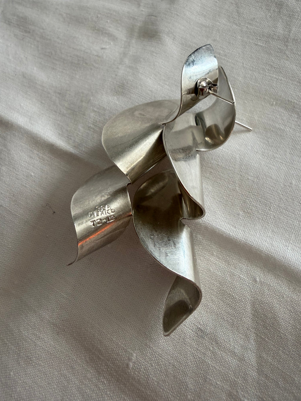 Silver 925 earrings 80s rare and unique