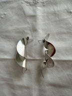 Silver 925 earrings 80s rare and unique
