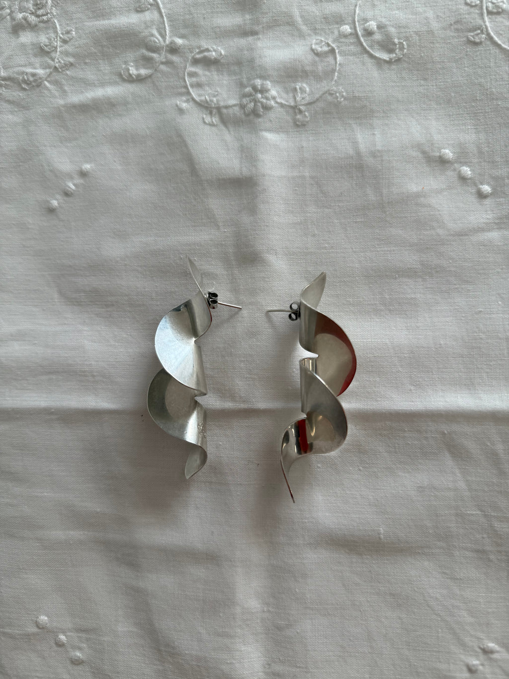 Silver 925 earrings 80s rare and unique