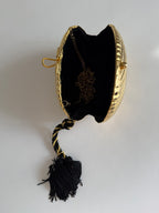 Gold purse metal oval
