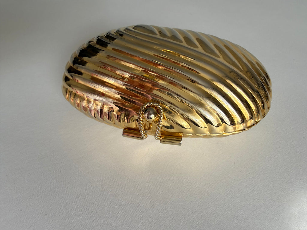 Gold clutch 80s tassels
