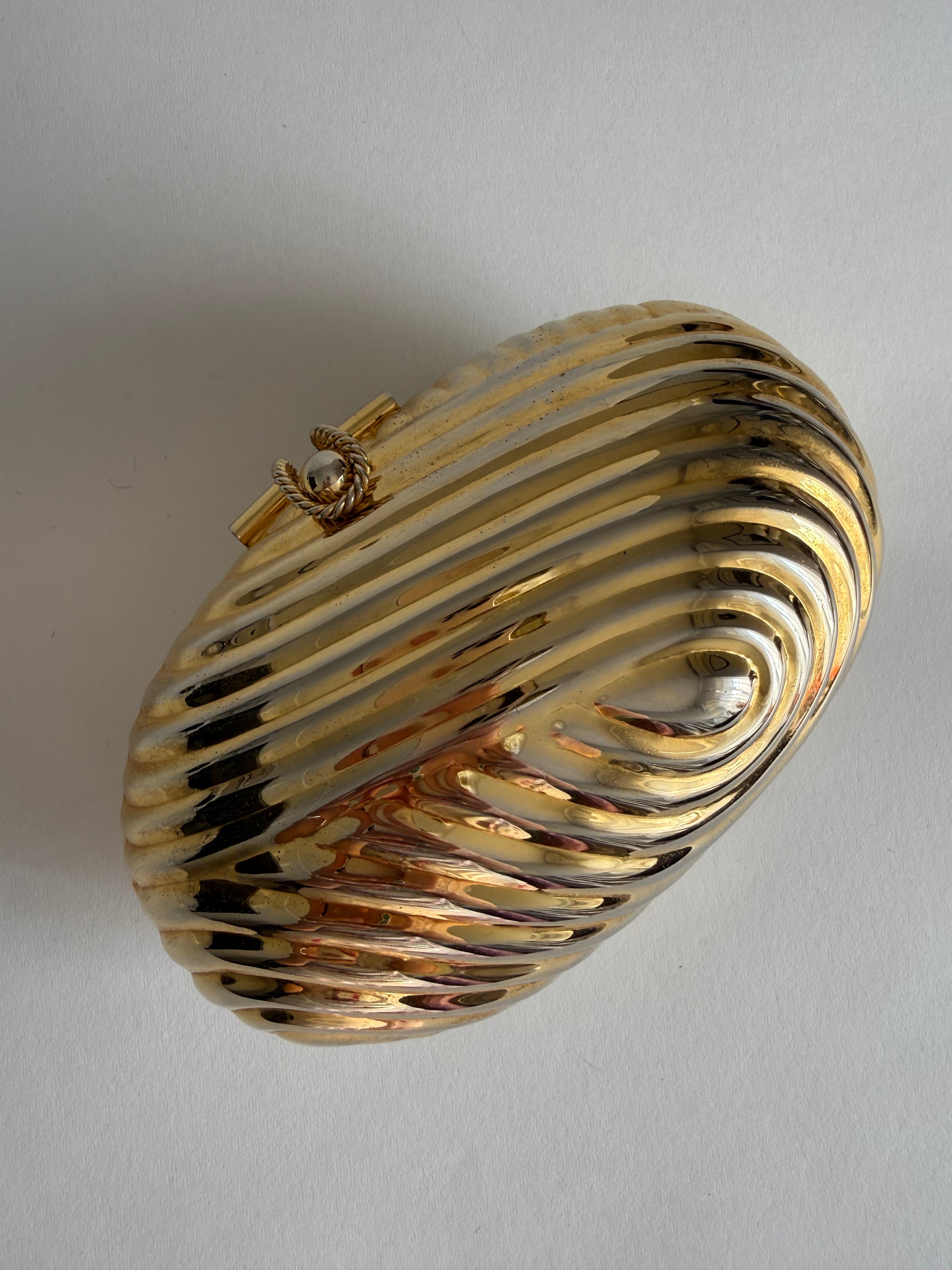 Gold clutch 80s tassels