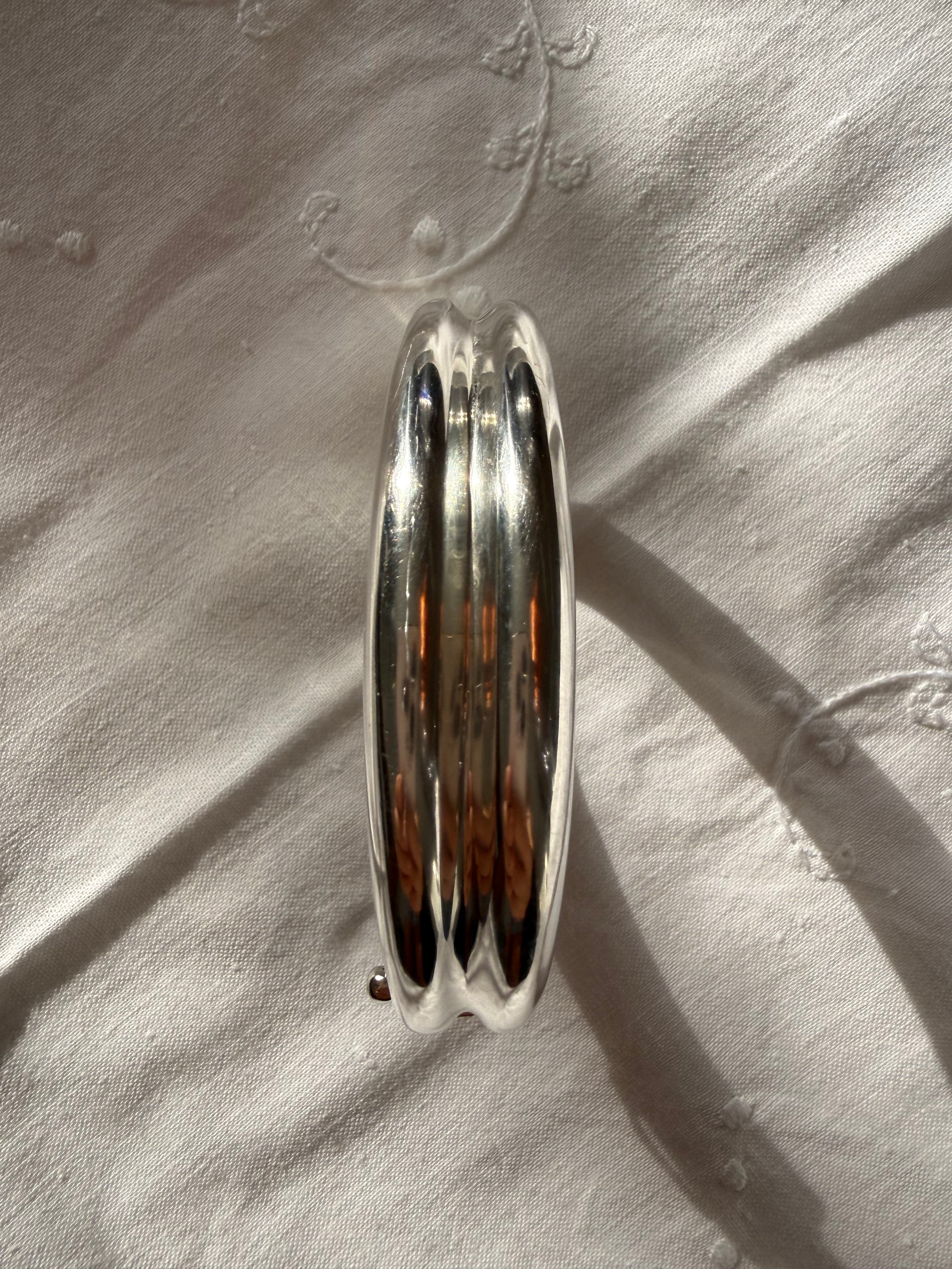 Bayanihan vintage 925 silver rigid bracelet 70s