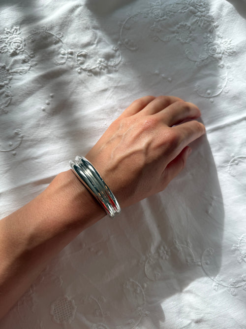 Bayanihan vintage 925 silver rigid bracelet 70s