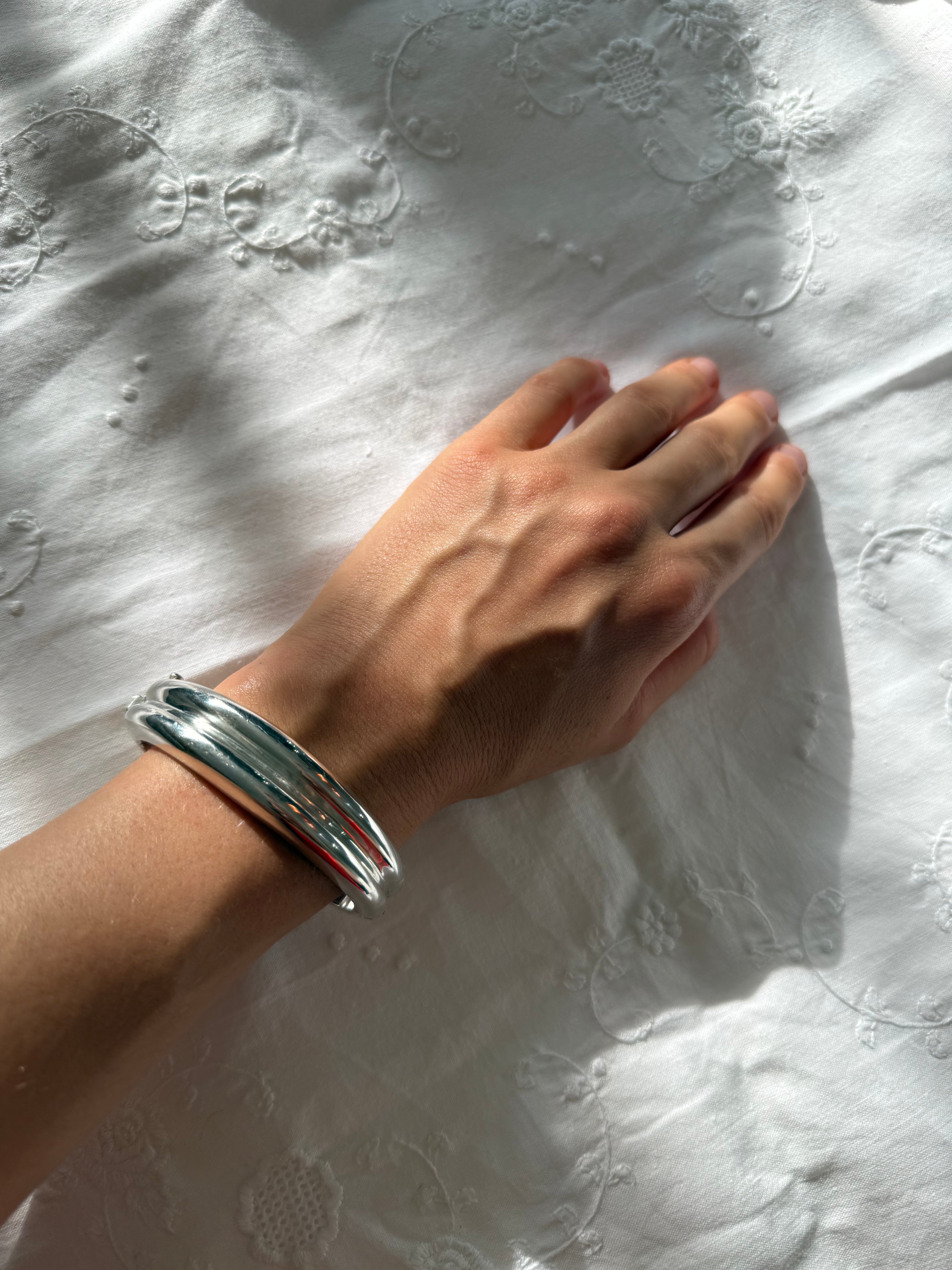 Bayanihan vintage 925 silver rigid bracelet 70s