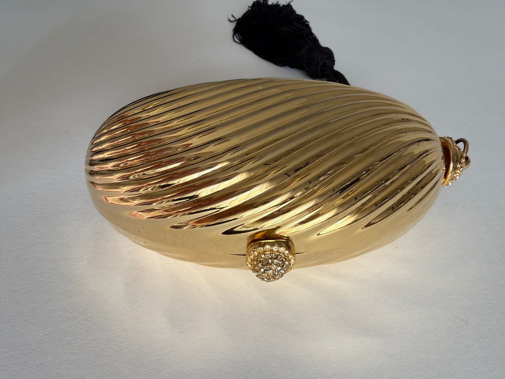 Gold clutch egg 70/80s tassel