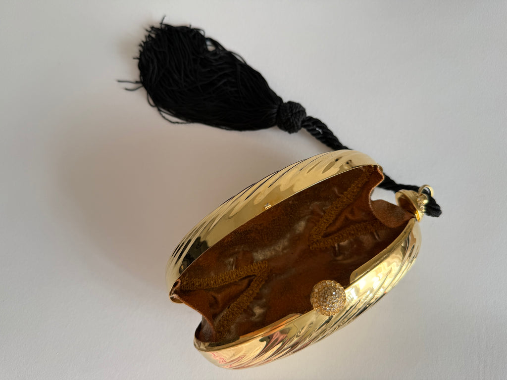 Gold clutch egg 70/80s tassel