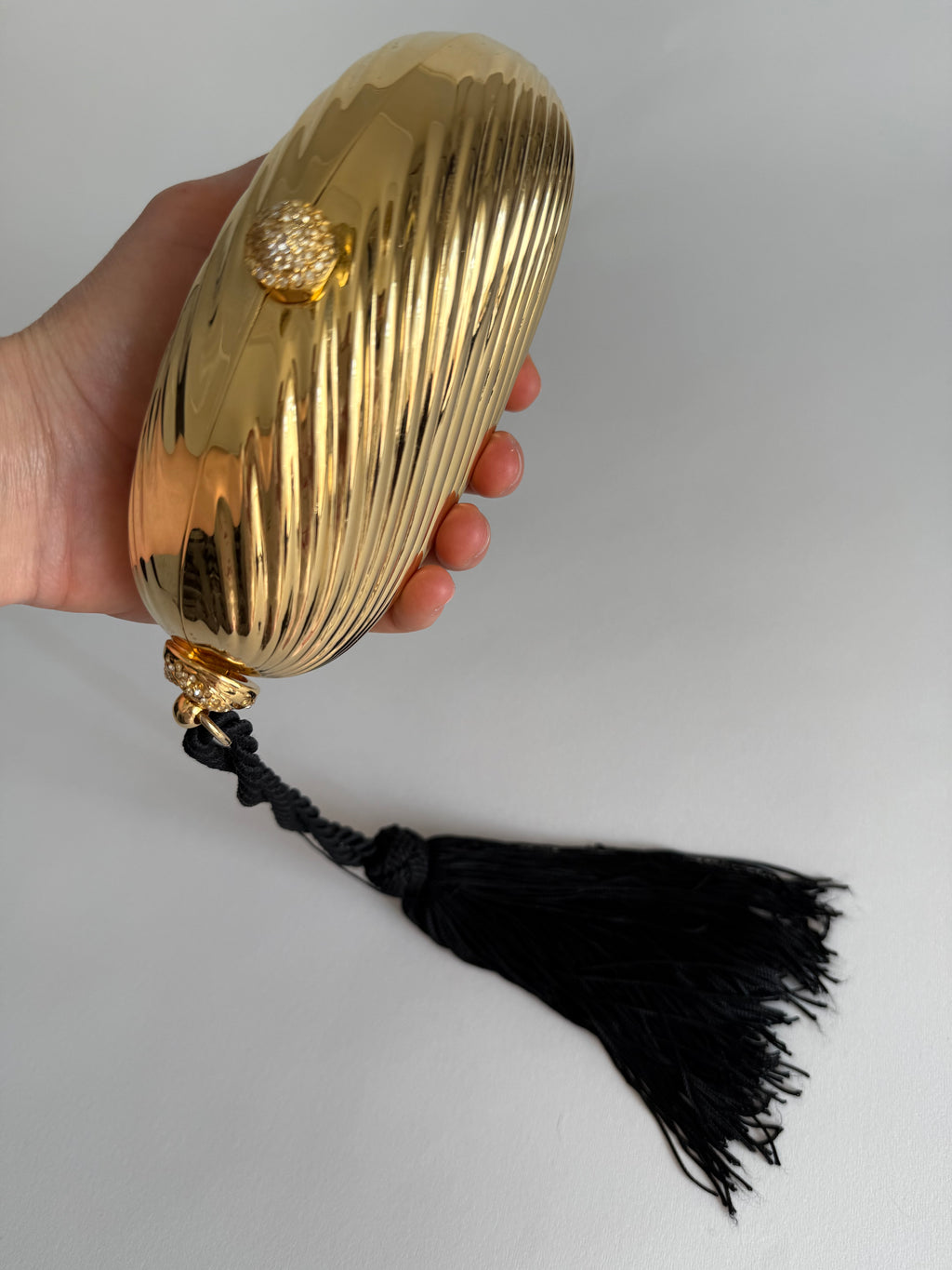 Gold clutch egg 70/80s tassel