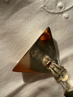 Earrings Mexico silver 925 clip triangle shape