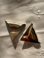 Earrings Mexico silver 925 clip triangle shape