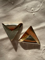 Earrings Mexico silver 925 clip triangle shape