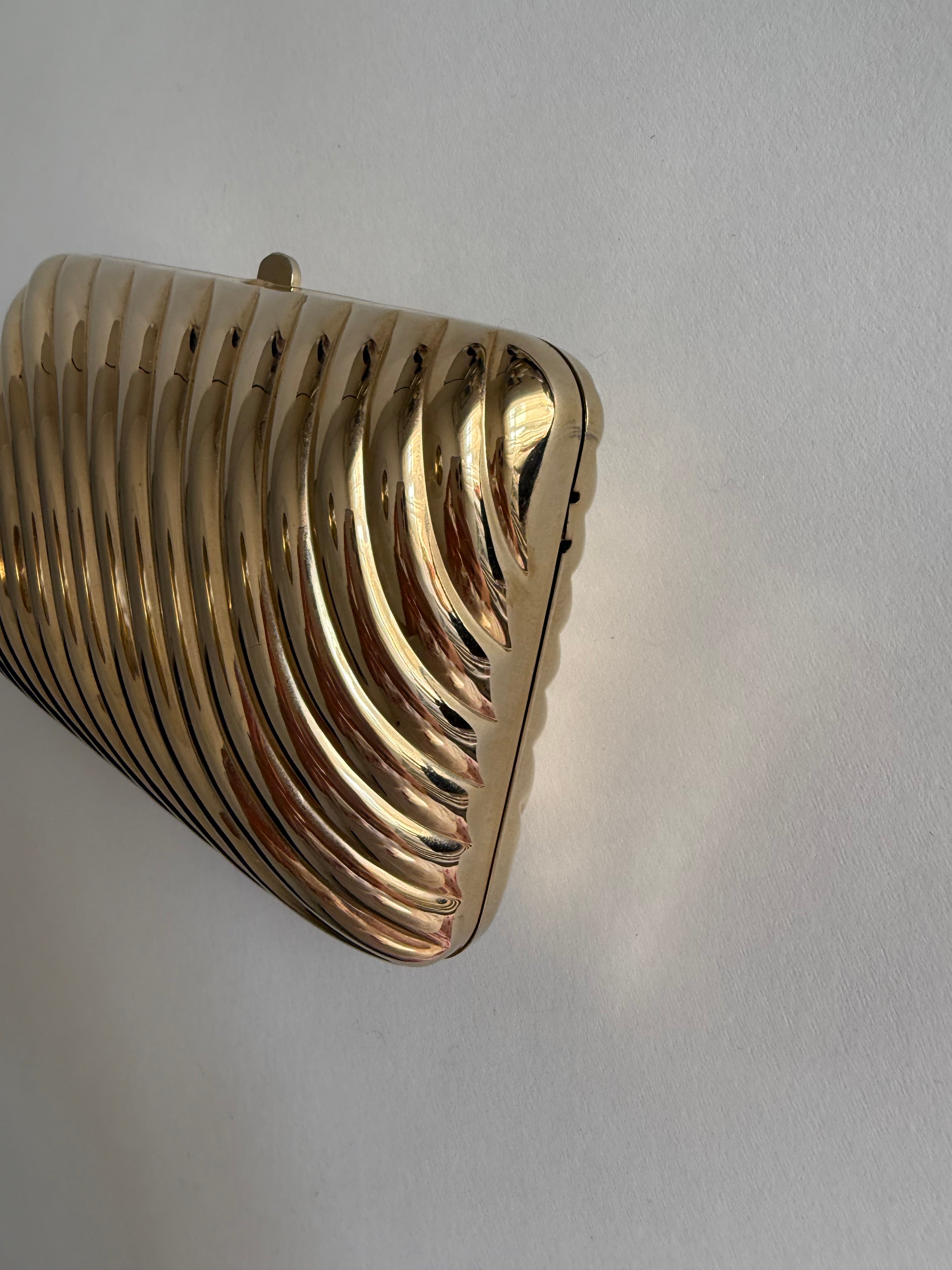 Gold clutch vintage 80s