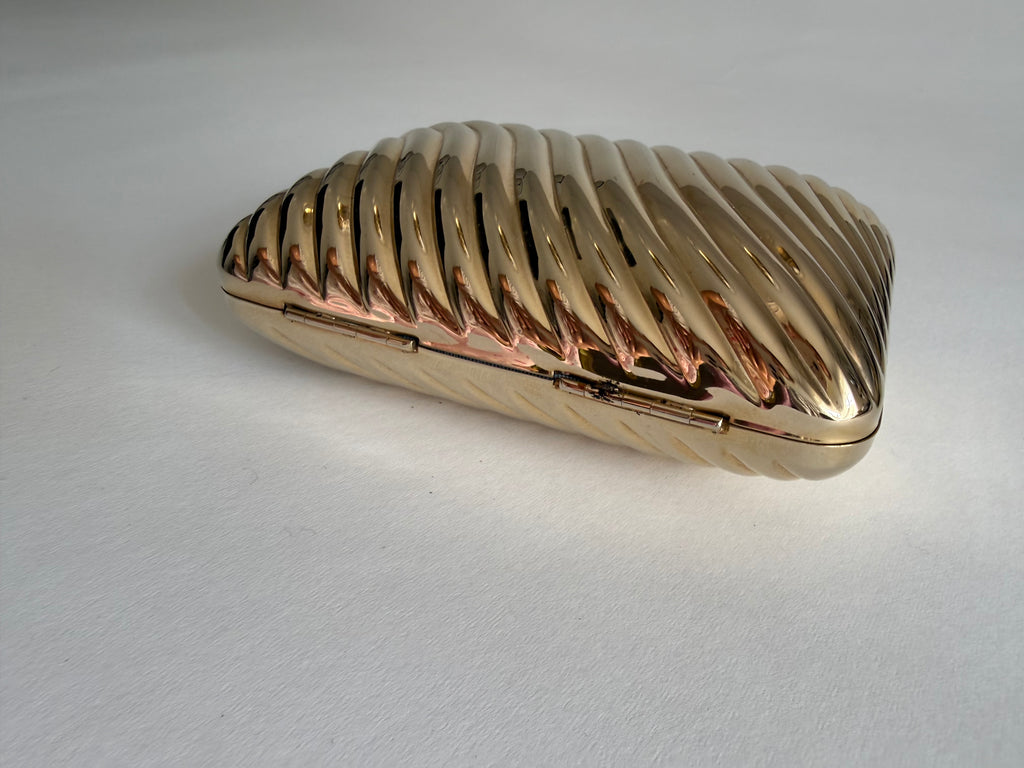 Gold clutch vintage 80s