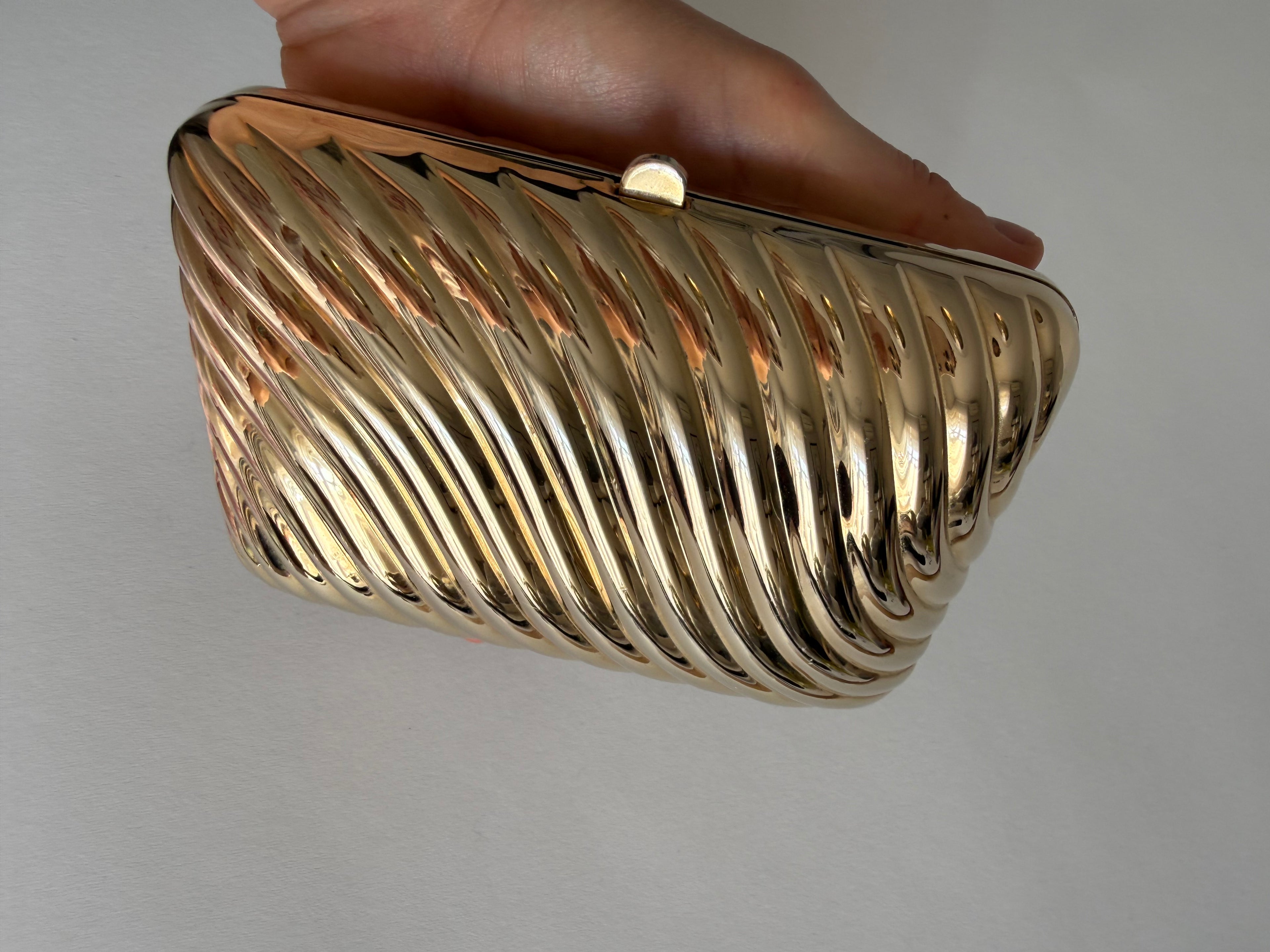 Gold clutch vintage 80s