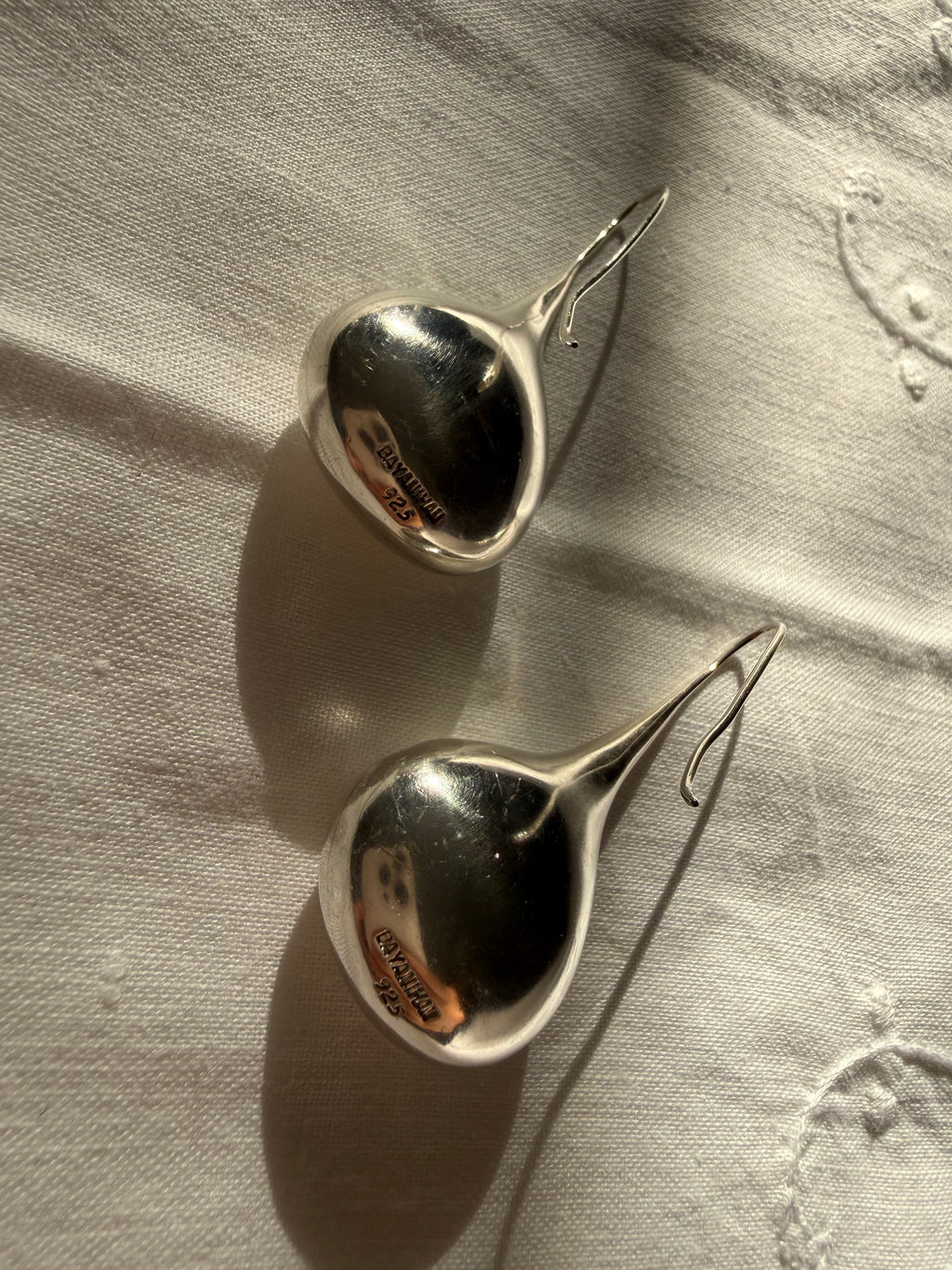 Bayanihan silver sterling 925 drop earrings large 70/80s