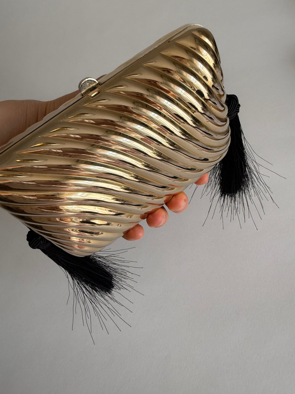 Gold clutch vintage 80s