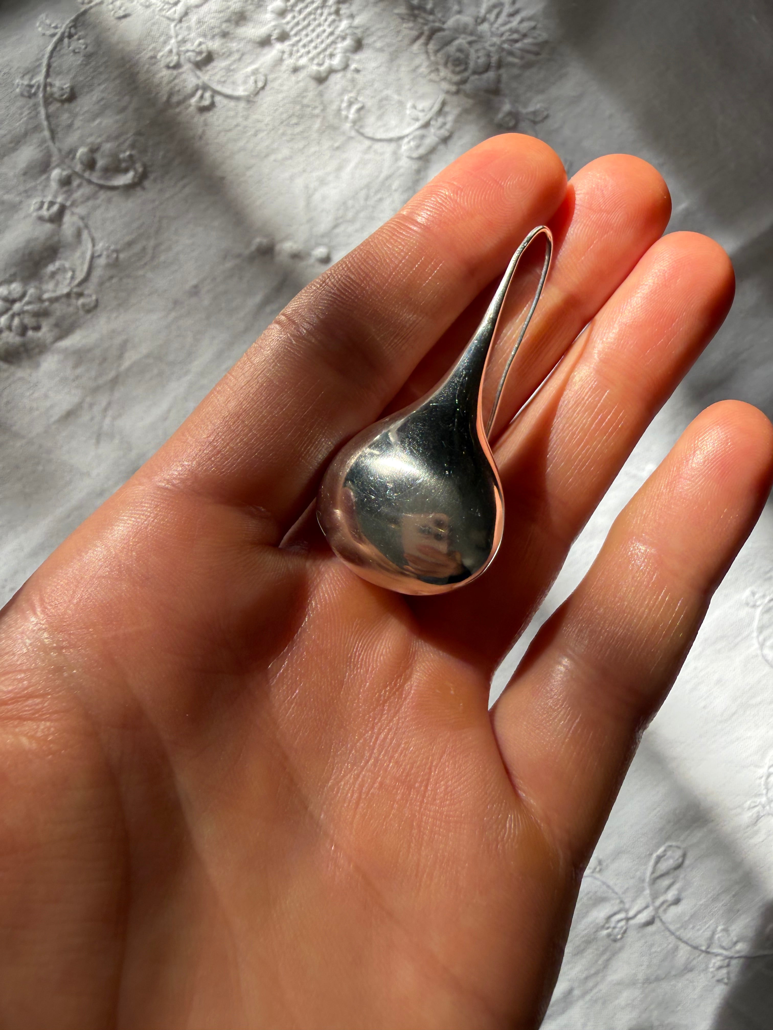 Bayanihan silver sterling 925 drop earrings large 70/80s