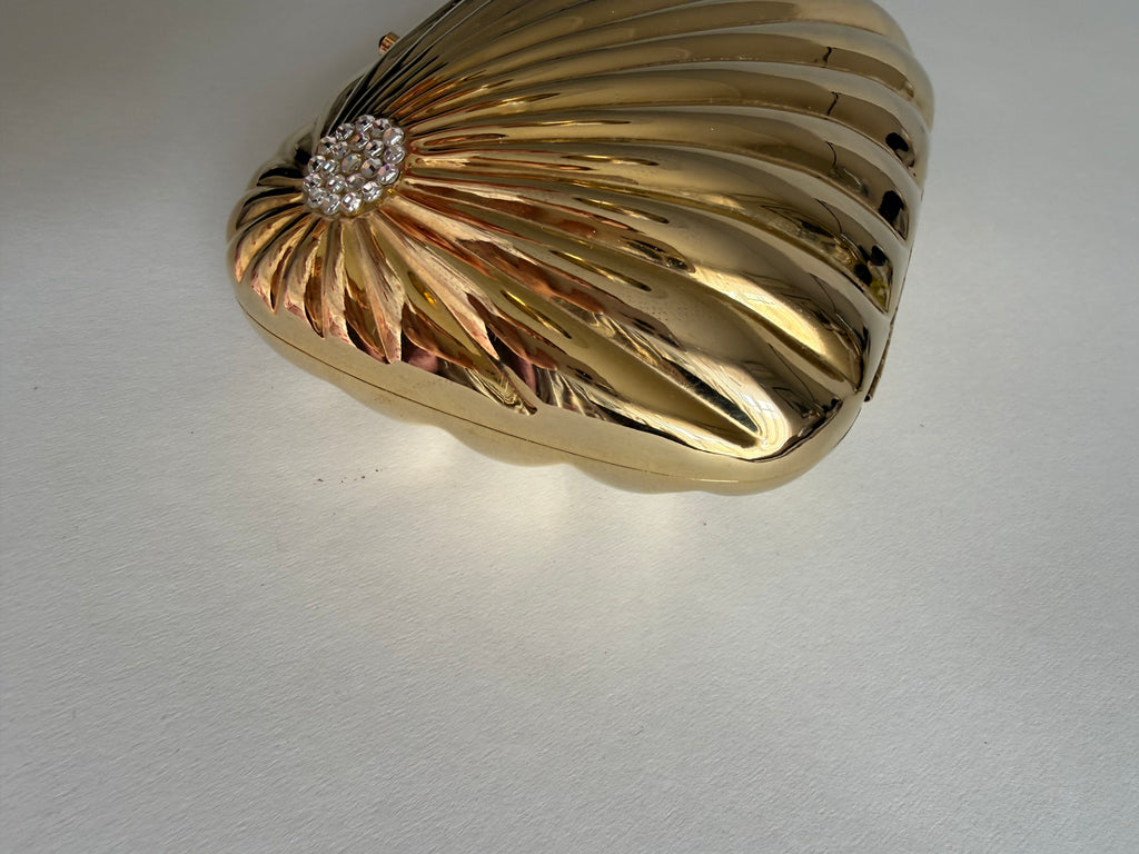 Clutch gold vintage strass