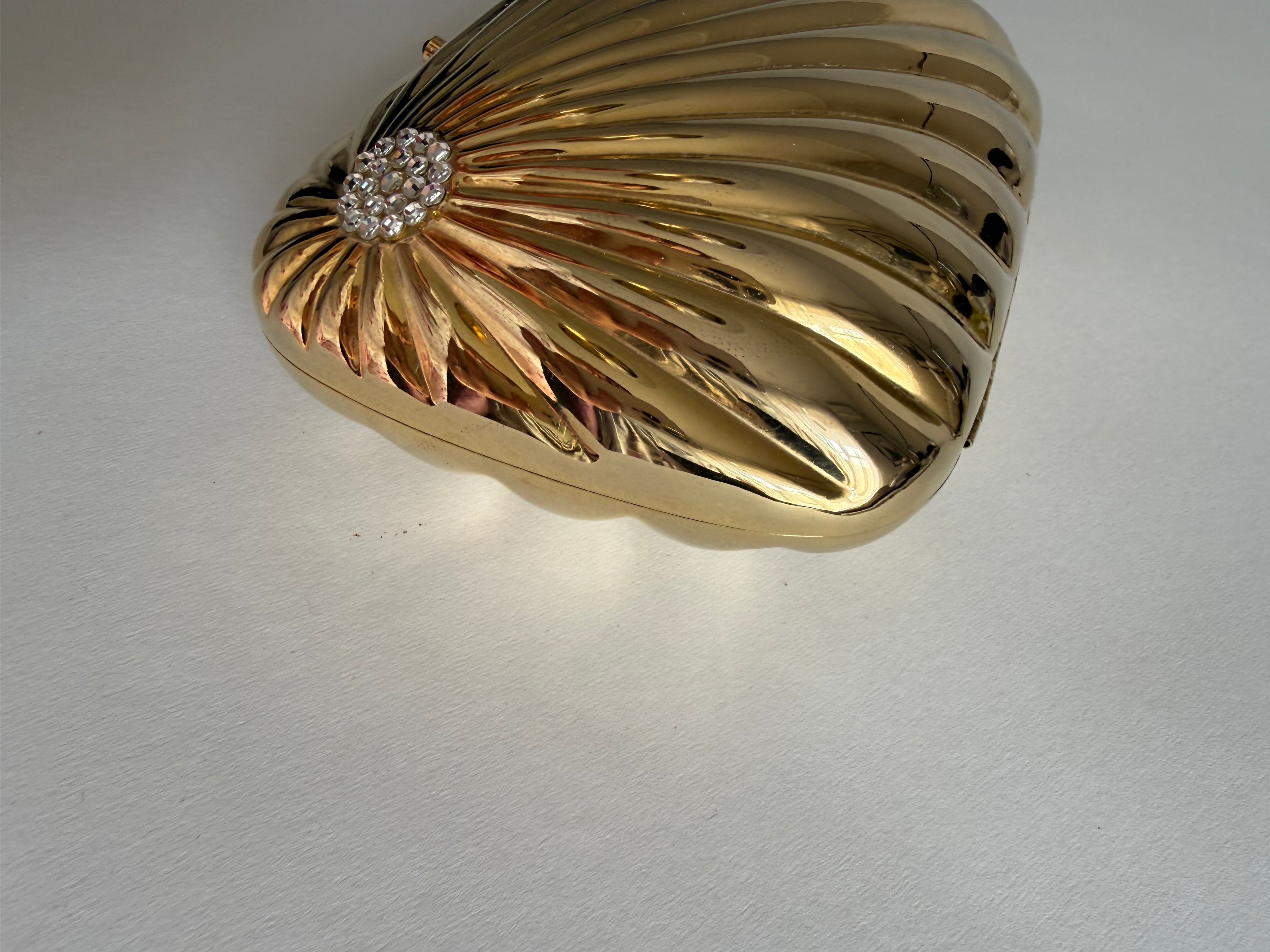 Clutch gold vintage strass