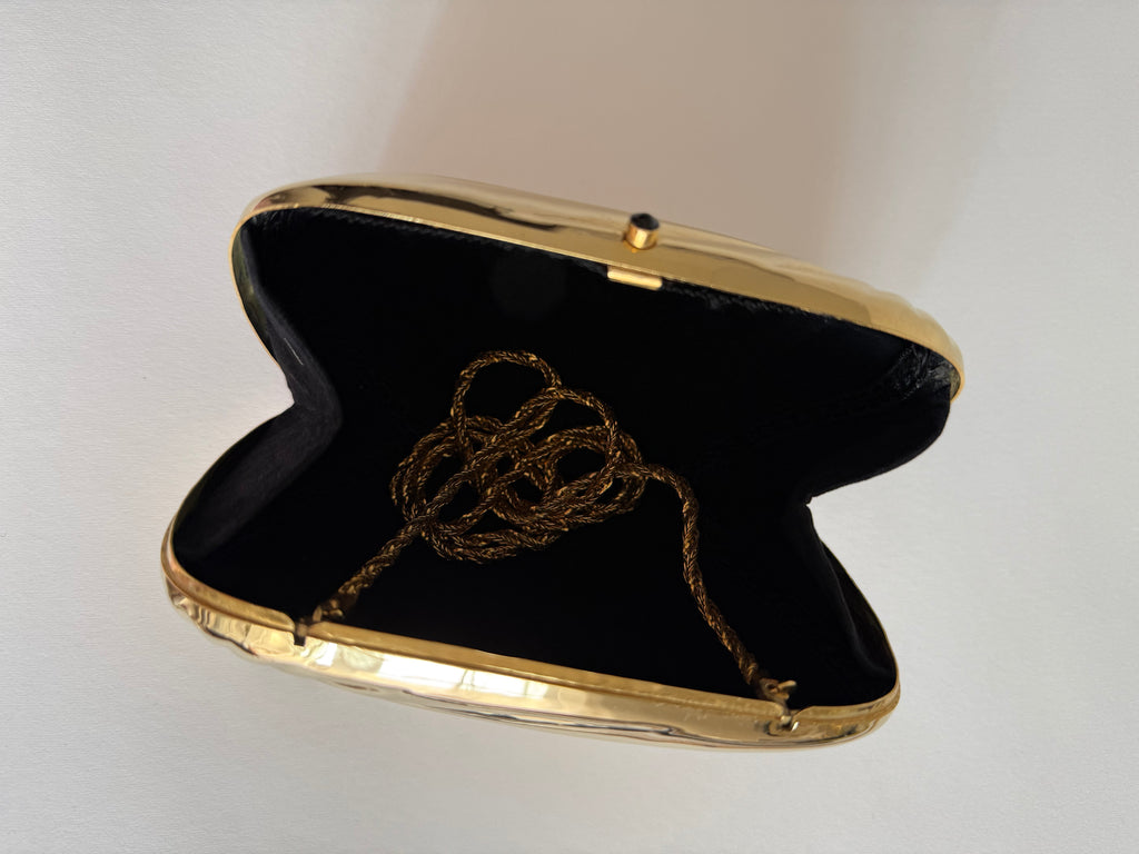Clutch gold vintage strass