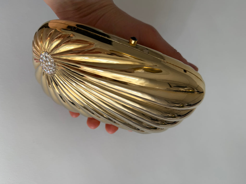 Clutch gold vintage strass
