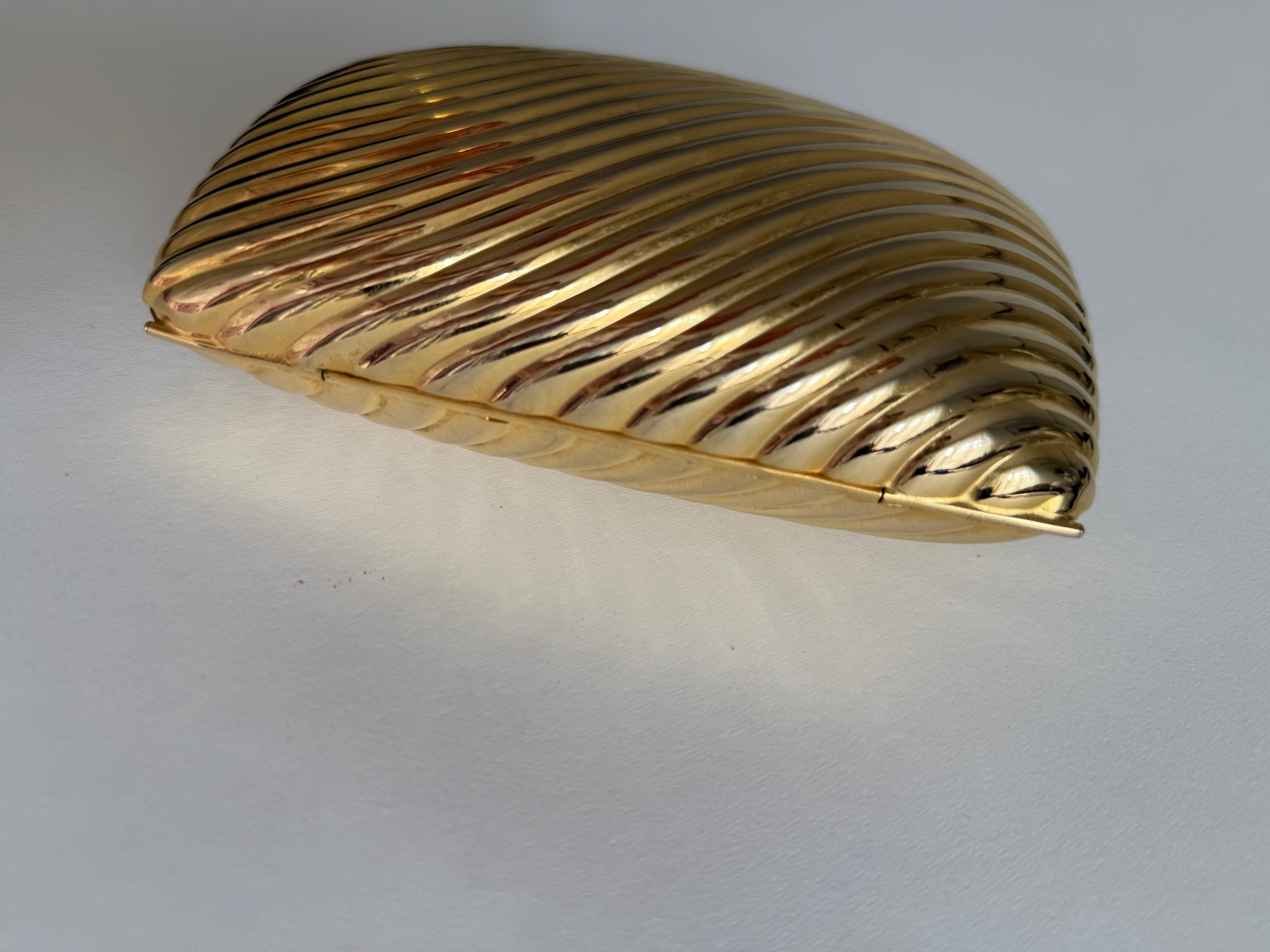 Italian gold metal clutch