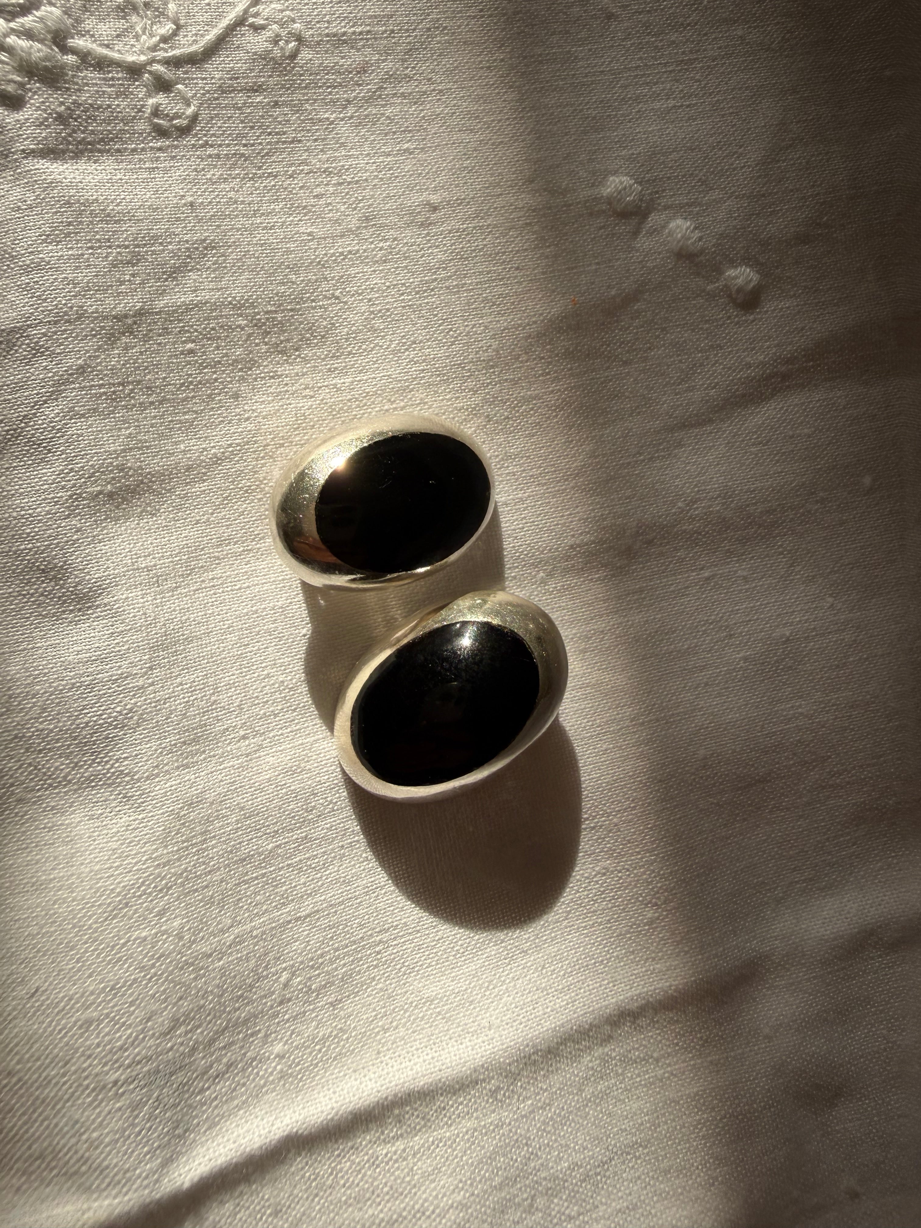 Vintage silver clip earrings 925 sterling Mexico