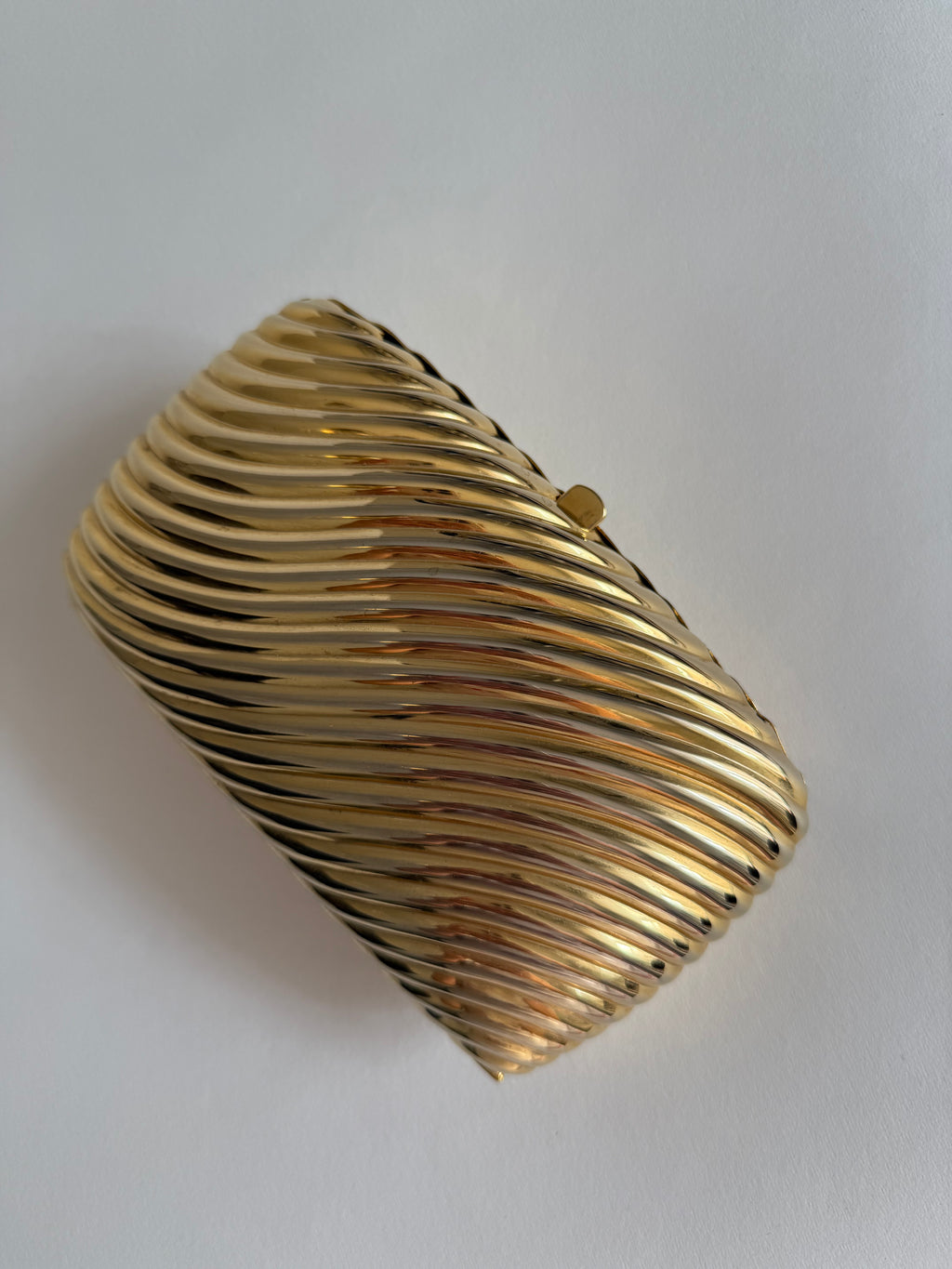 Italian gold metal clutch
