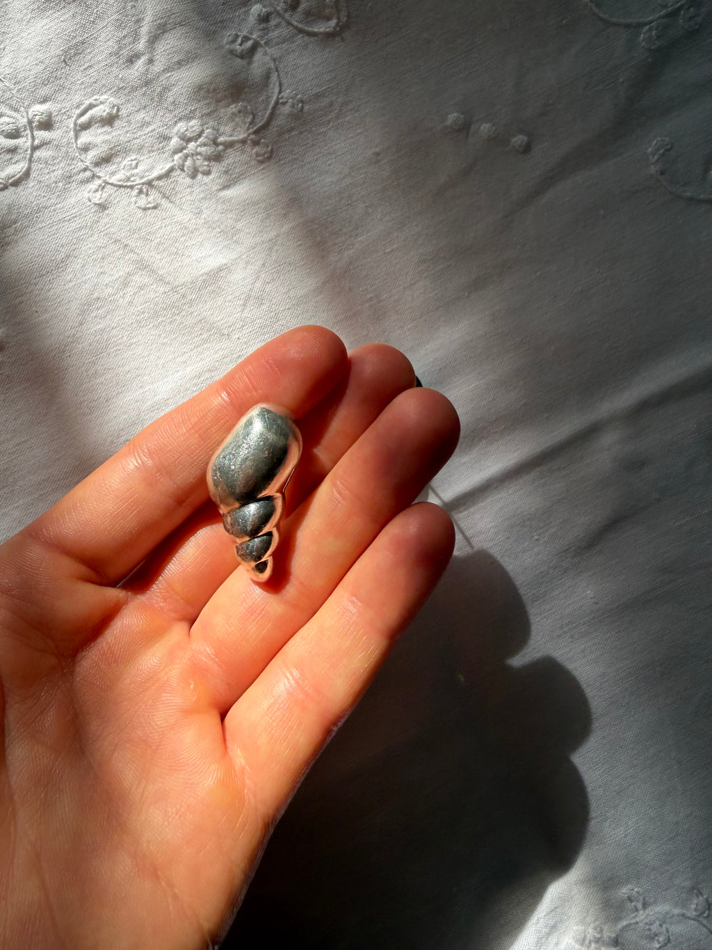 925 silver earrings Mexico vintage shell shape