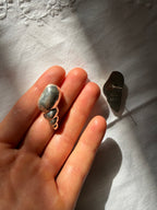 925 silver earrings Mexico vintage shell shape