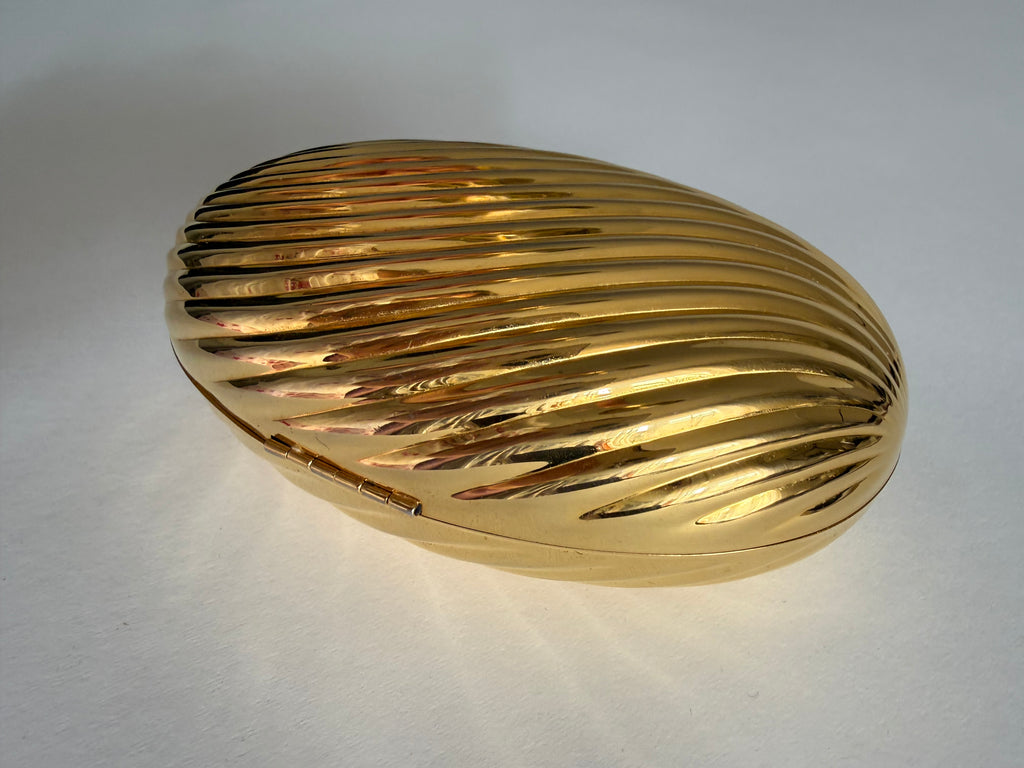 Gold vintage egg clutch tassels