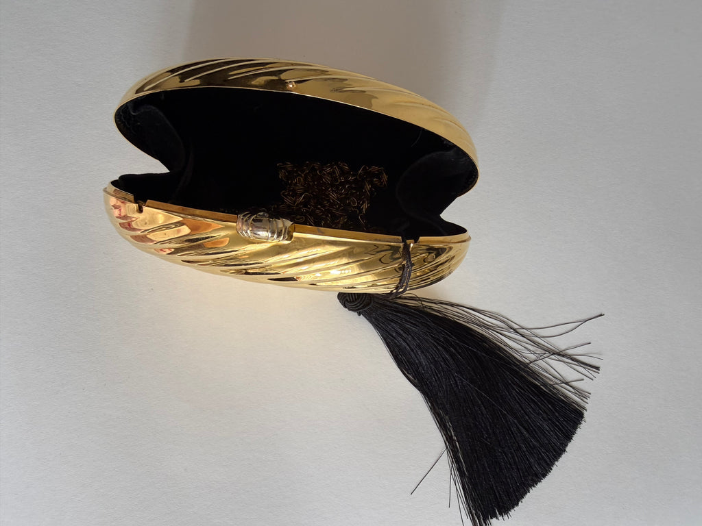 Gold vintage egg clutch tassels