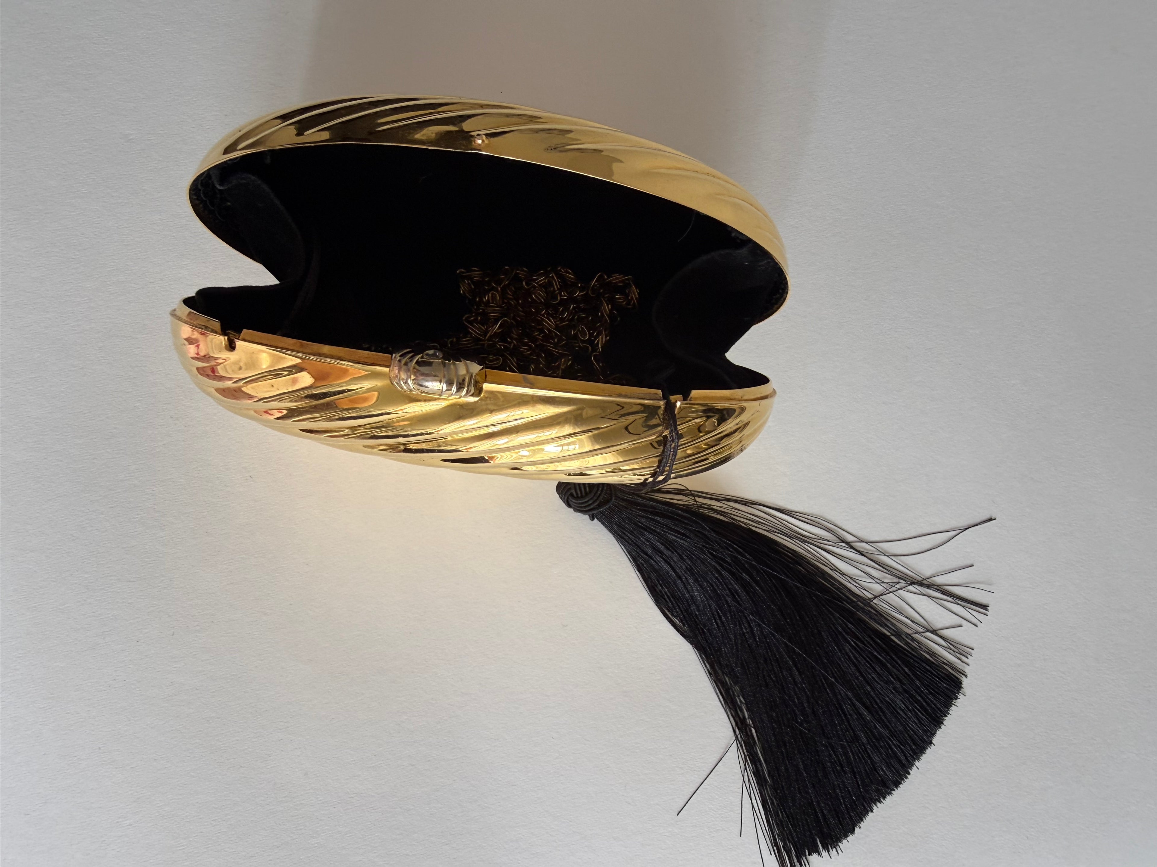 Gold vintage egg clutch tassels