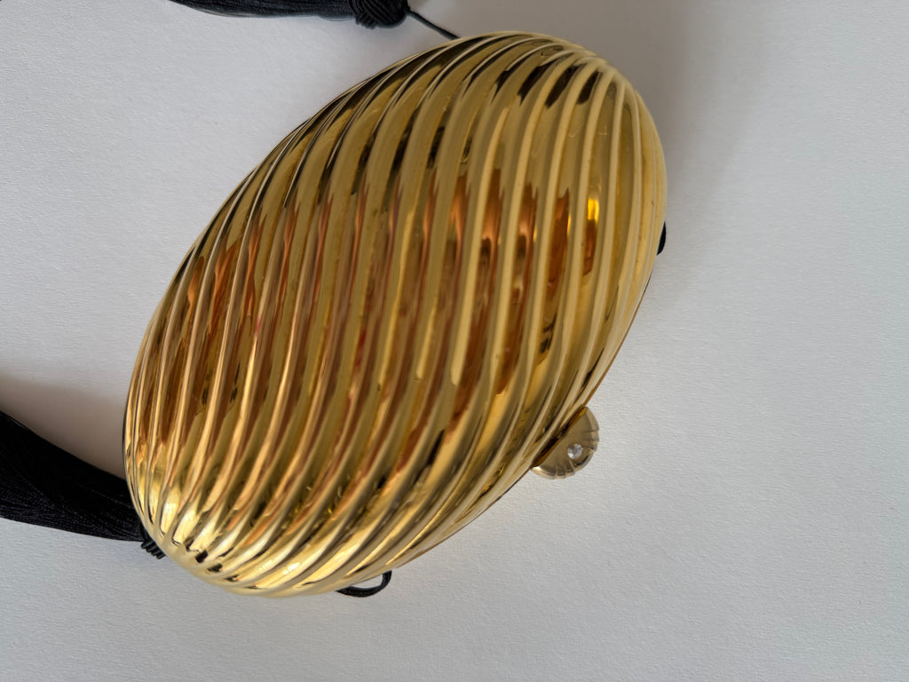 Gold vintage egg clutch tassels