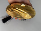 Gold vintage egg clutch tassels