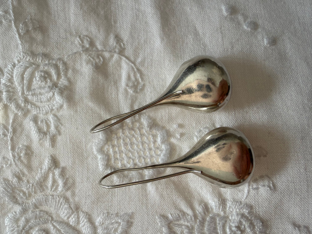 silver 925 drop earrings 90s rare