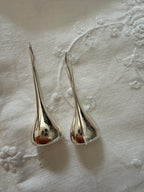 Vintage 90s silver 925 drop teardrop earrings