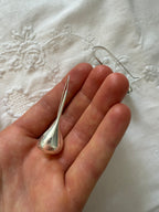 Vintage 90s silver 925 drop teardrop earrings